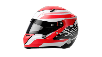 Racing Helmet Design: A close-up shot of a vibrant racing helmet, showcasing its sleek design, aerodynamic features, and bold color scheme, symbolizing speed, safety, and the thrill of motorsports.