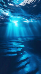 Sunlight Dancing Through the Depths An Underwater Scene