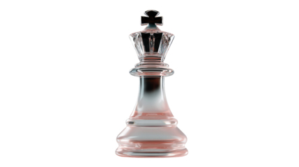 Regal King: The intricate detail and artistic beauty of a crystal king chess piece, signifying strategy, power, and the art of making calculated moves.