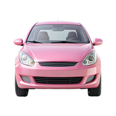 Baby Pink Car Front View &ndash; Cute and Stylish Vehicle in Soft Pastel Color

