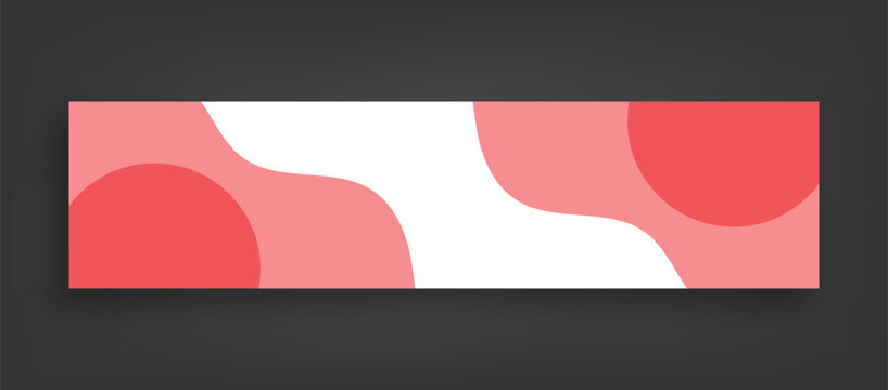 red and white abstract linkedin banner design