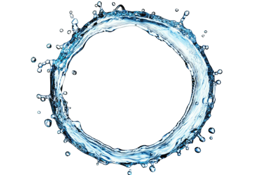 Water ring splash graphic