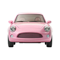 Baby Pink Car Front View &ndash; Cute and Stylish Vehicle in Soft Pastel Color

