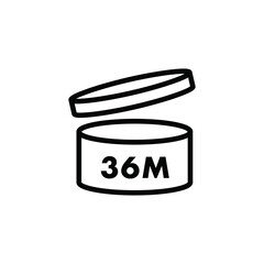 36month after opening Icon Vector.