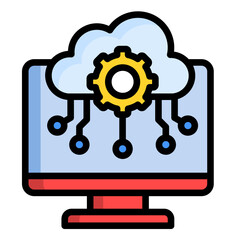 Fototapeta premium Edge Computing Icon Element For Design 