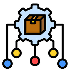 Obraz premium Supply Chain Integration Icon Element For Design 