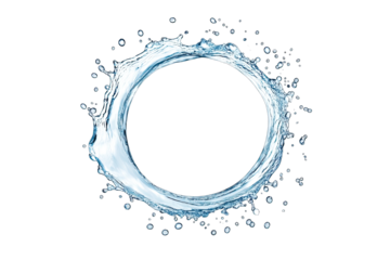 Circular water splash frame