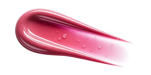 Close-up Macro Photograph of Glossy Lip Gloss Swatch A Detailed Look at Texture and Shine