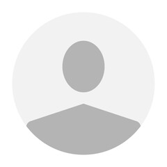 Flat illustration in grayscale. Avatar, user profile, person icon, gender neutral silhouette, profile picture. Suitable for social media profiles, icons, screensavers and as a template.