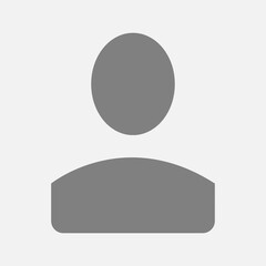 Flat illustration in grayscale. Avatar, user profile, person icon, gender neutral silhouette, profile picture. Suitable for social media profiles, icons, screensavers and as a template.