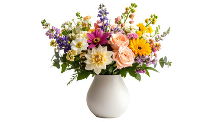 Flower vase with mixed flowers
