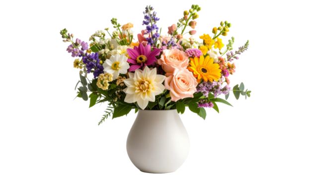 Flower vase with mixed flowers - Powered by Adobe