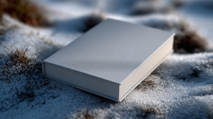 White book template on natural background.
