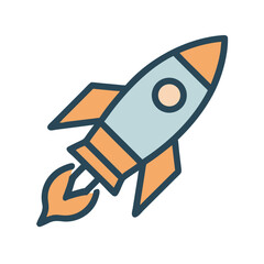 space rocket vector illustration