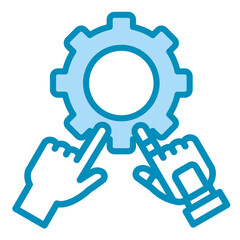 Collaborative Robots  Icon Element For Design	