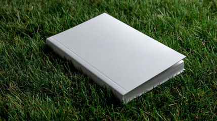 White book template on natural background.