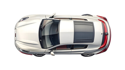Car Top View – Minimal Overhead Vehicle Perspective on Pure White Background

