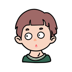 Surprised Boy with Wide Eyes – Cute Cartoon Emotion Character
