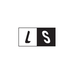 Monogram Logo Design Unique Simple Bold LS Initial Alphabet Vector Alphabet