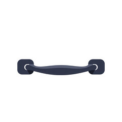Dark blue handle or pull for furniture, door, or cabinet. Tool or decor element for interior design on transparent background.