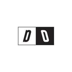 Monogram Logo Design Unique Simple Bold DD Initial Alphabet Vector Alphabet