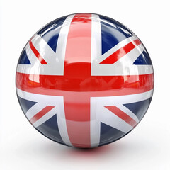 Colorful representation of a sphere with the British flag Generative AI