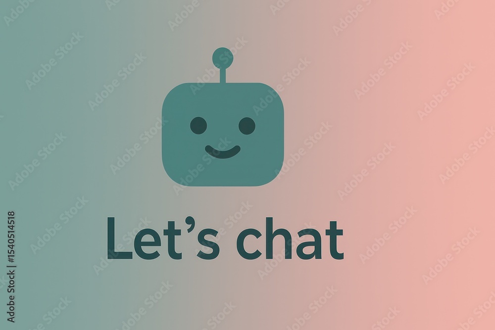 Fototapete an innovative and inviting graphic element featuring a charming robot character encourages interacti