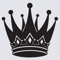 a crown silhouette vector art illustration, royal crown set