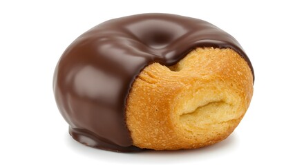 Obraz premium Brazilian Coconut Sweet (Beijinho de Coco) with Sugar Coating on White Background