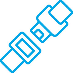 Seat belt single icon vector illustration