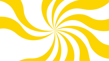 Abstract background with Classic vintage sun rays swirling pattern background. Vintage beam sunburst texture. Burst sunrise sunbeam element spiral striped sunray template. Yellow and white twisted