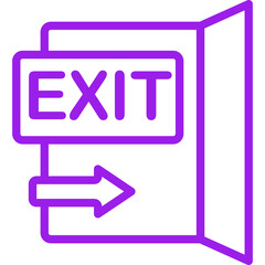 Exit single icon vector illustration