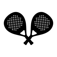 Padle Tennis set icon. Padle racket and ball logo icon vector on white background.