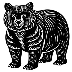 vector illustration of cartoon bear