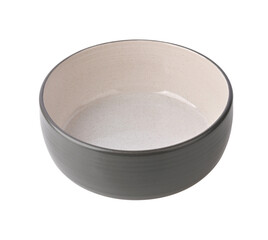 Grey ceramic bowl , Curled clam bowl on transparent png