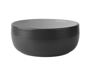 empty black plate and bowl on transparent png