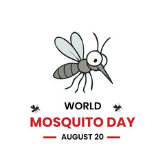 World Mosquito Day Vector Illustration – August 20 Awareness Poster Design