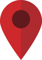 Obraz na płótnie Canvas イラスト素材：マップのピン　ベクター　赤　red pin point. pin location icons.