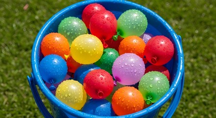  Water Balloon Day: Bucket Full of Colorful Water Balloons