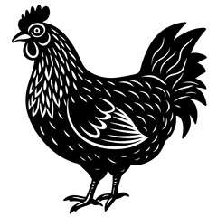 rooster isolated on white