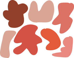 Colorful abstract shapes in warm earthy tones