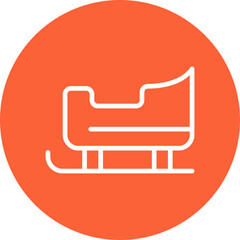 Sledge single icon vector illustration