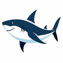 Shark vector illustration on white background