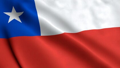 Chile flag background with fluttering texture