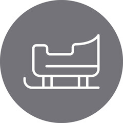 Sledge single icon vector illustration