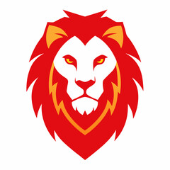 Fototapeta premium Lion head logo vector illustration on white background 