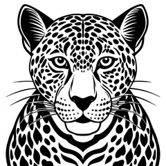 leopard head vector