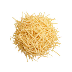 Pile of Dry Vermicelli Pasta Noodles - Top View