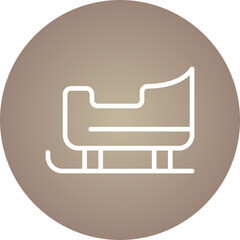 Sledge single icon vector illustration