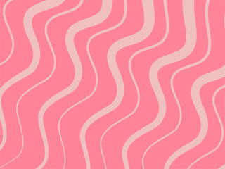 Abstract Pink Background with Curved Wavy Line Patterns